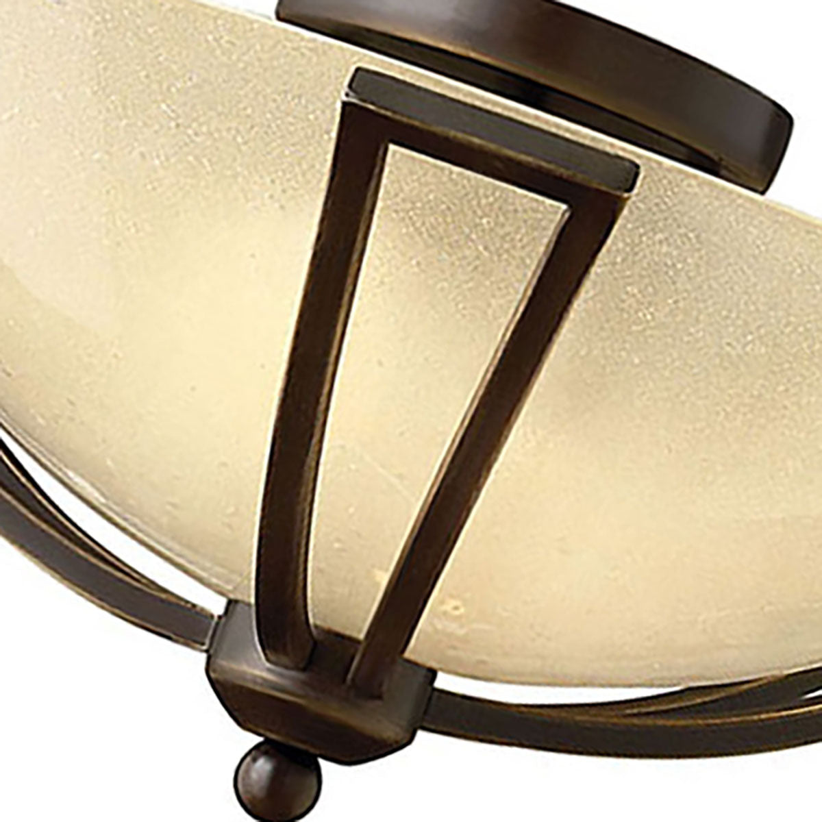 Bolla 2L flush mount - Olde Bronze/ Amber glass- 4660OB*