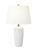 WAVELAND 1L table lamp, Porous White finish - CT1201PRW1