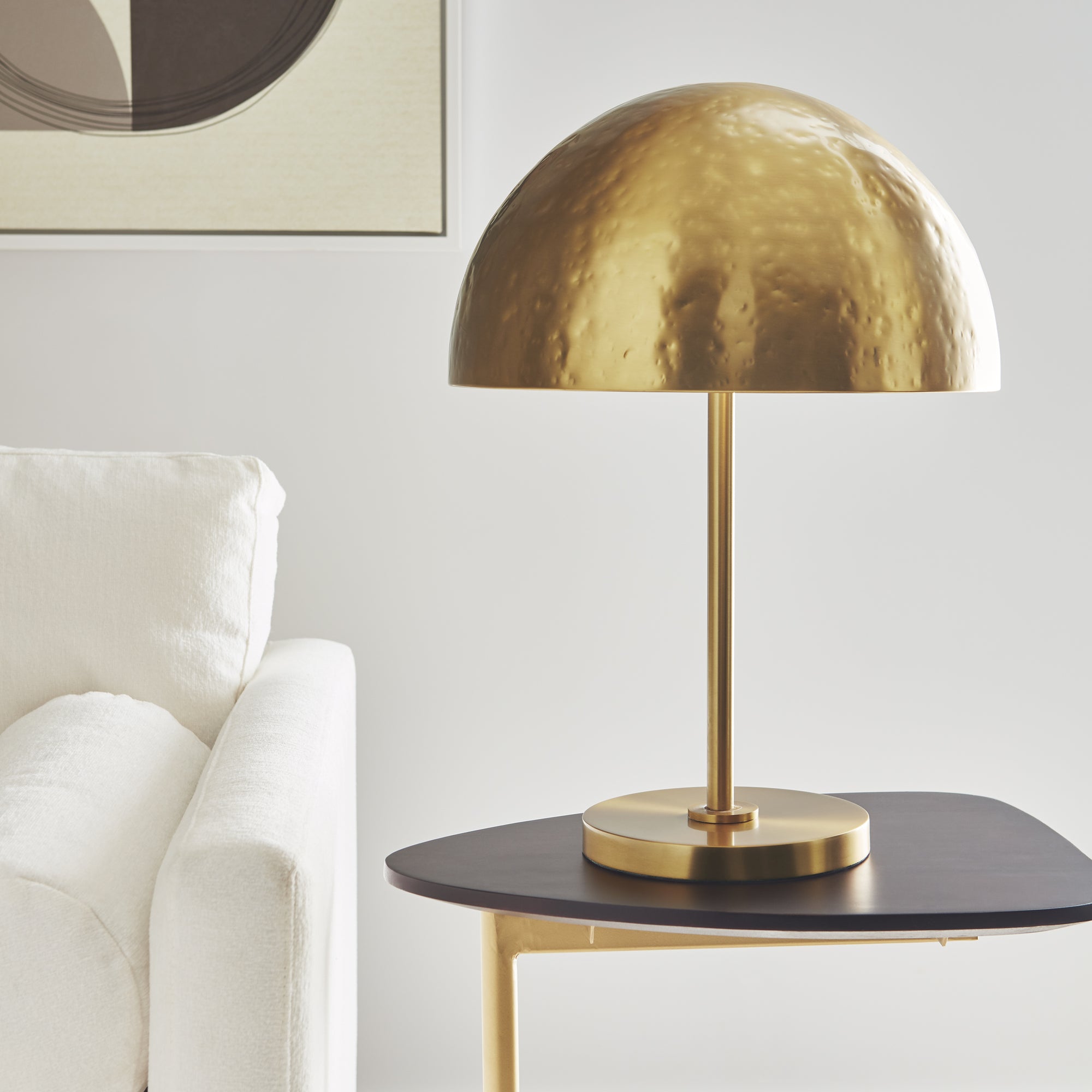 WHARE 1L table lamp, Burnished Brass finish - ET1292BBS1